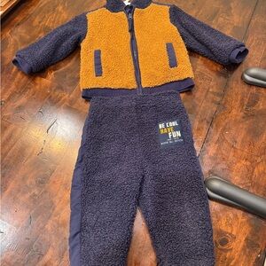 Lily and Jack navy blue Sherpa jacket and two-piece jogger